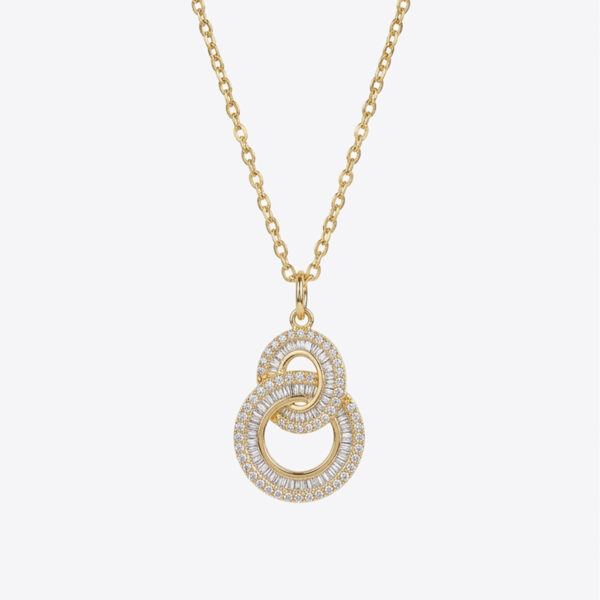 Eternal Bond Interlocking Circle Pendant Necklace