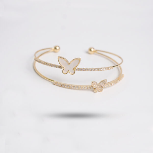 Gold Vermeil Enchanted Butterfly Double-Layer Cuff