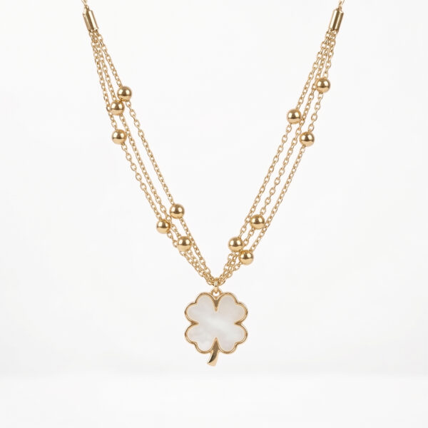 Golden Clover Layered Necklace