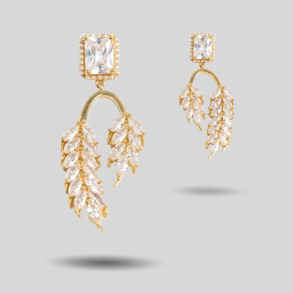 Golden Harvest Laurel Leaf Dangle Earrings