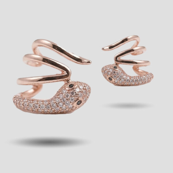 Rose Gold Serpent Wrap Statement Ring